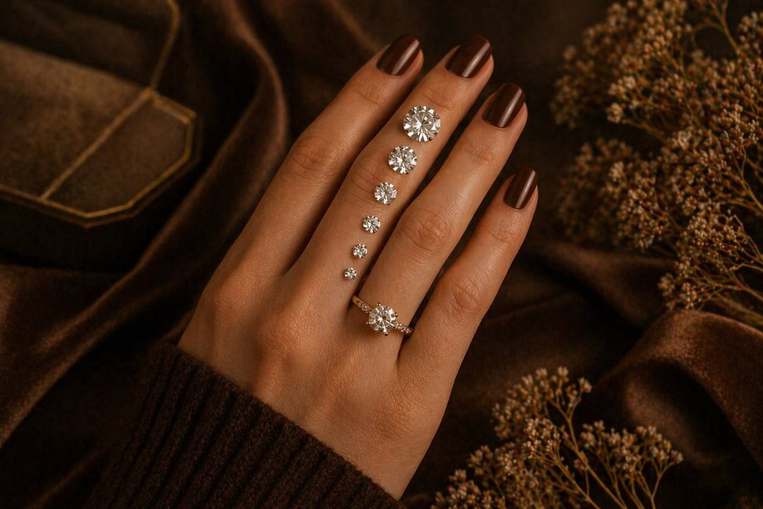 💎 The Ultimate Guide to Choosing the Right Stone Size (mm vs Carat) – For Engagement Rings & Meaningful Jewelry