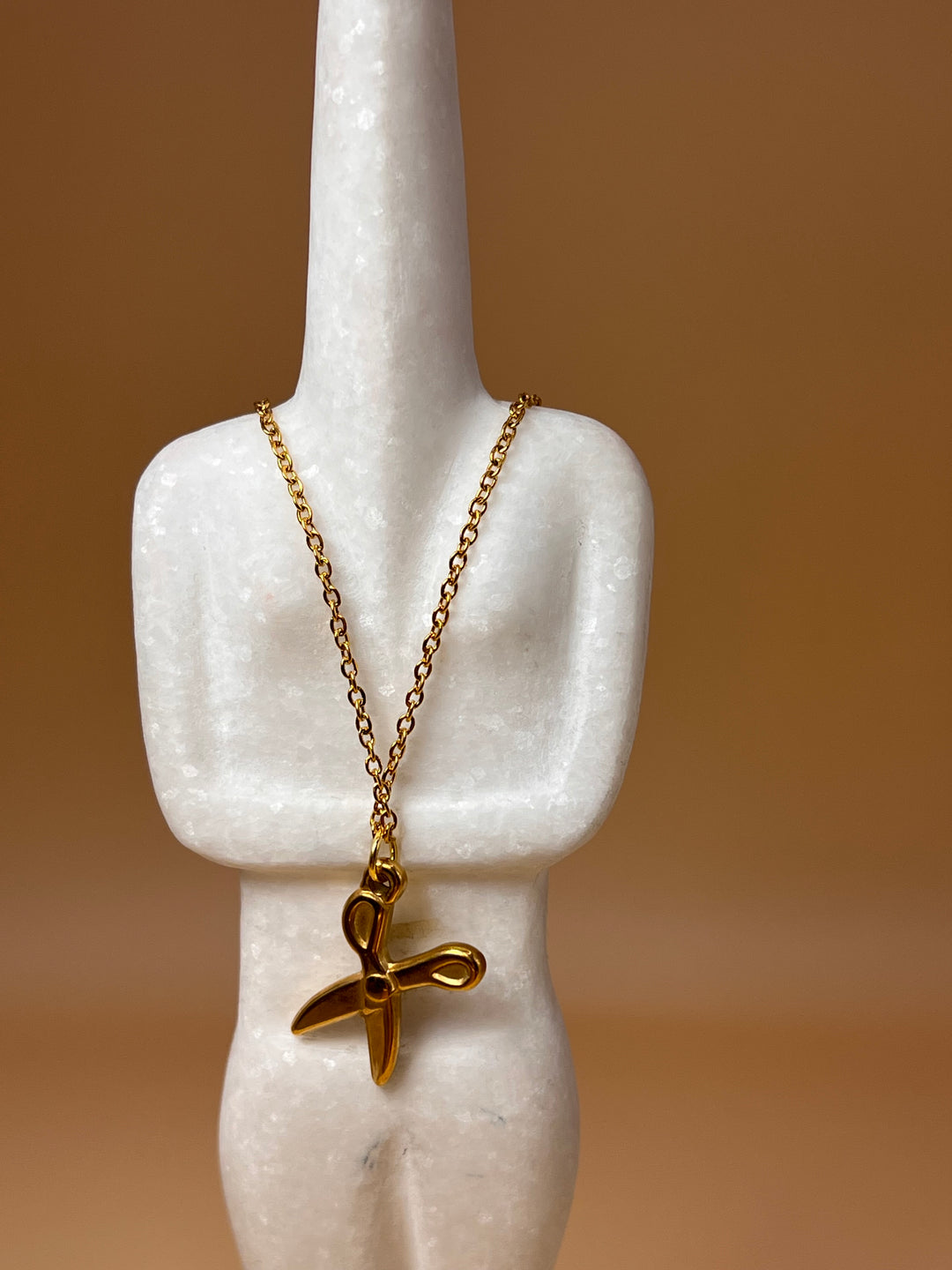 “Golden Craft” – Stainless Steel Scissors Pendant