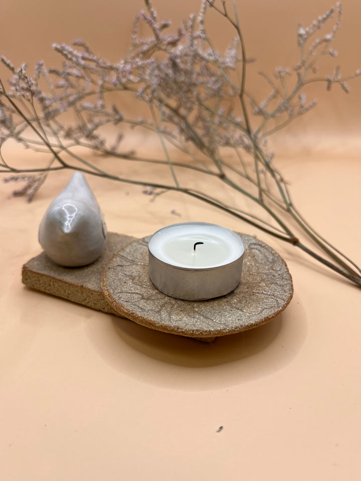 Bird handcrafted ceramic candle Jewelry display Jewelry display size 11x8x4 cm