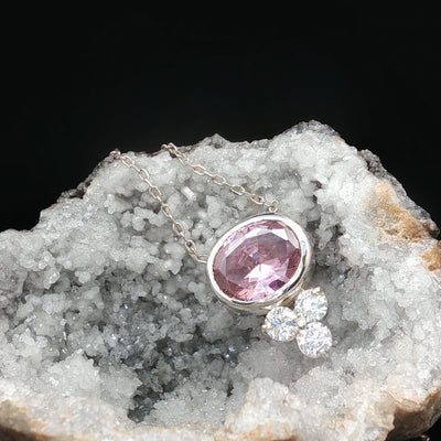 Pink Zirconia Luxe Necklace — One-of-a-Kind Handcrafted Elegance