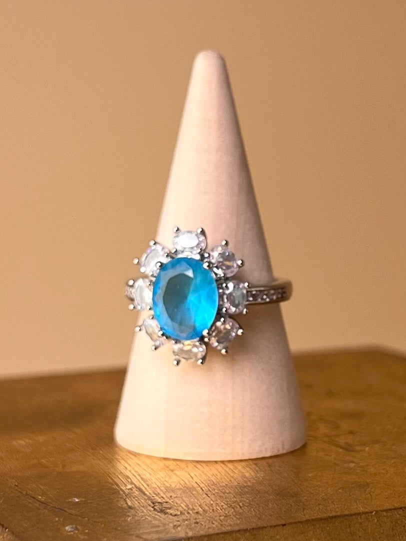 Blue Promise – Zirconia Crystal Ring (Customizable Design)