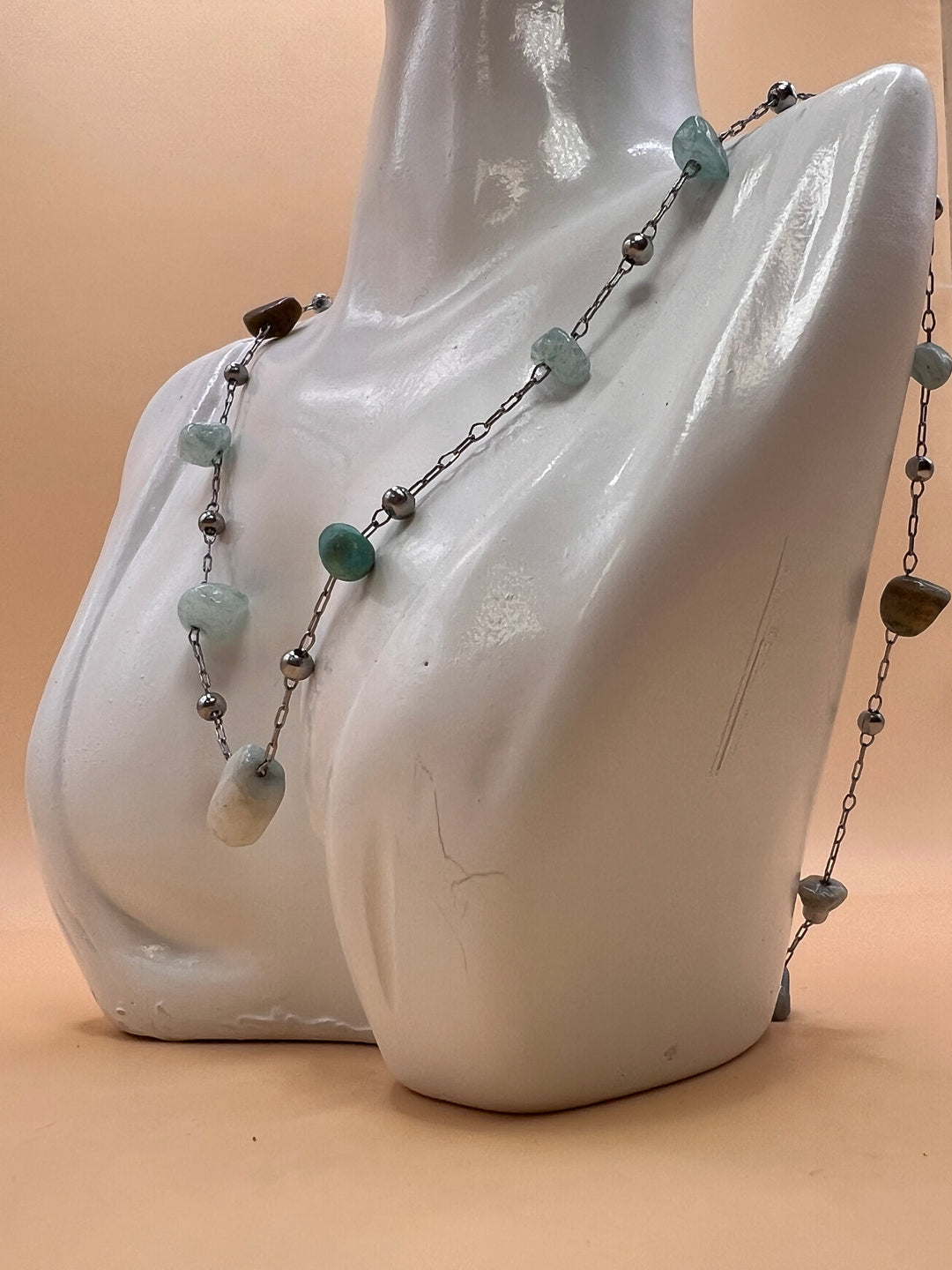Rise with Grace, Aqua Blue Necklace by Maralkunst
