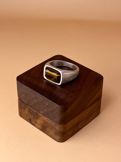 The Eye of Power – Artisan Silver Ring with Tiger’s Eye