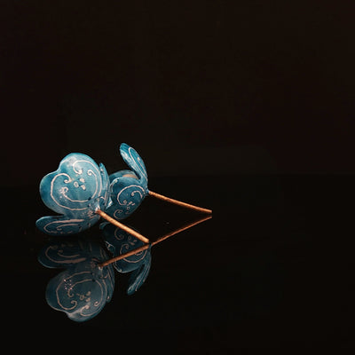Whispers of Isfahan – Blue Minakari Pearl Studs