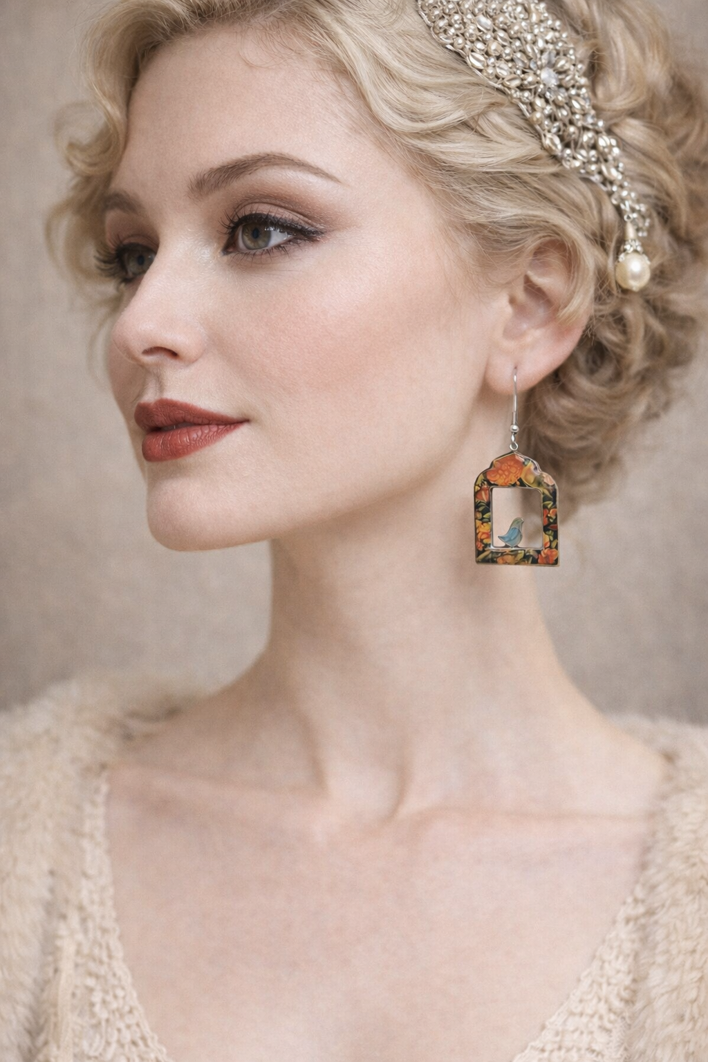 Bird of Strength — Gol o Morgh Heritage Series Necklace , Earrings