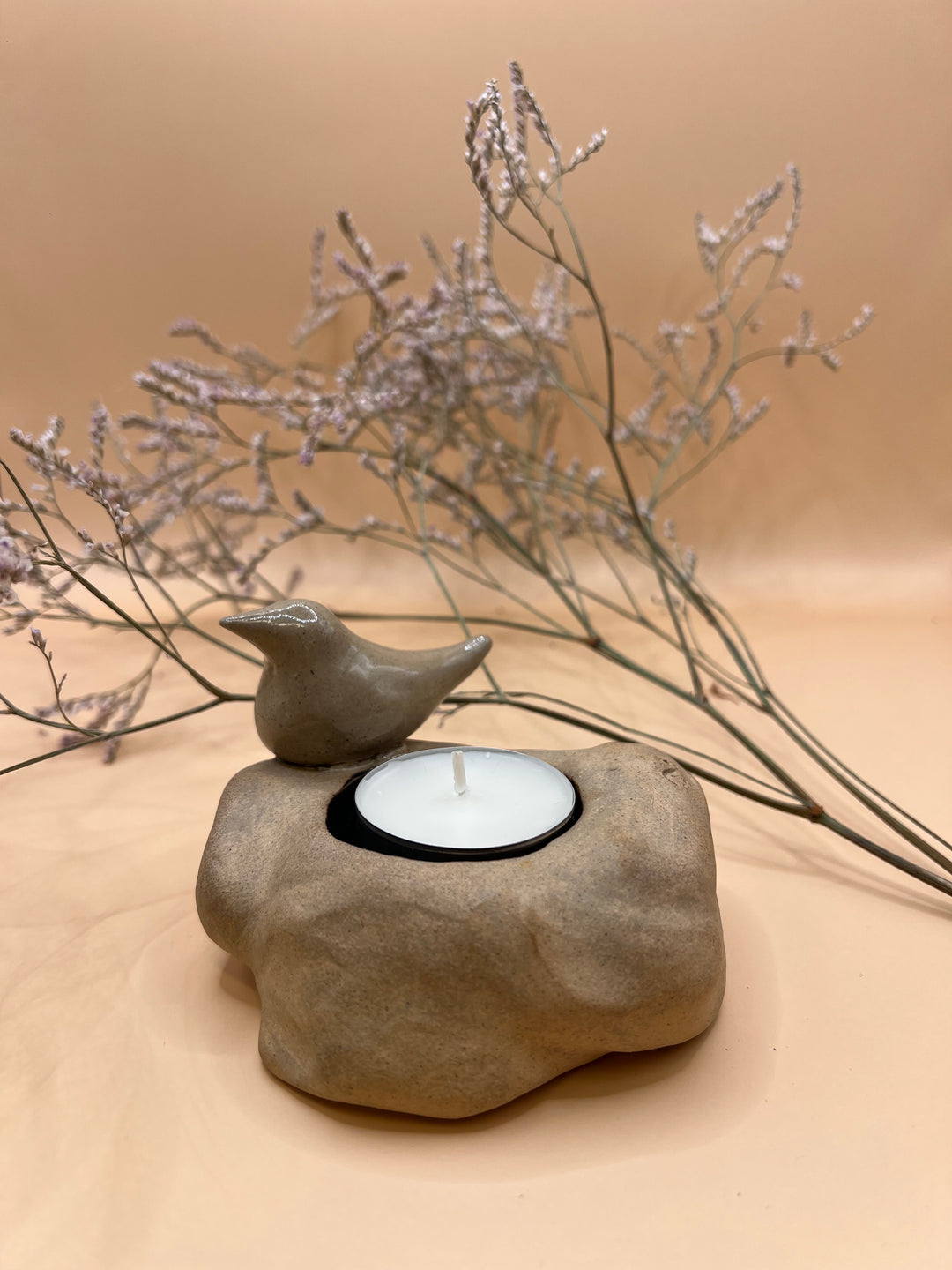 Bird love handcrafted ceramic candle Jewelry display display size 10x7x6 cm