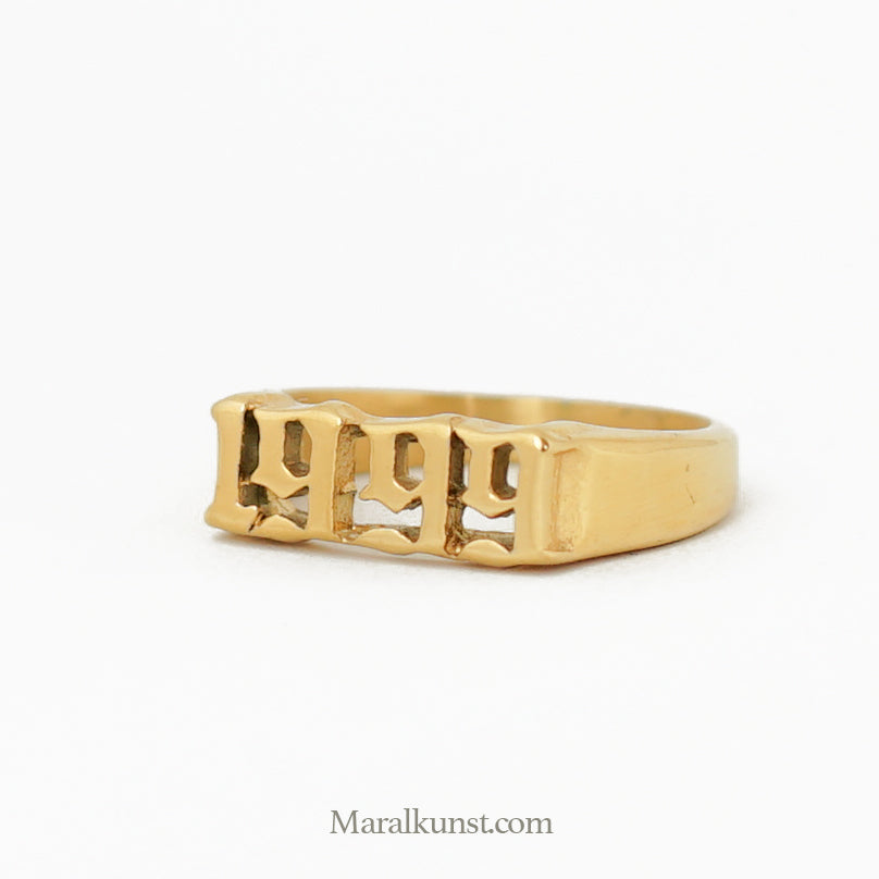 1999 custom gold-plated ring