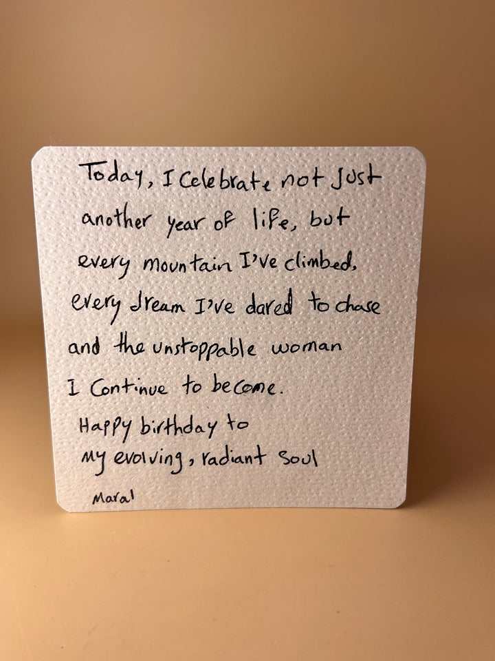 “To My Radiant Soul” – Handwritten Birthday Affirmation