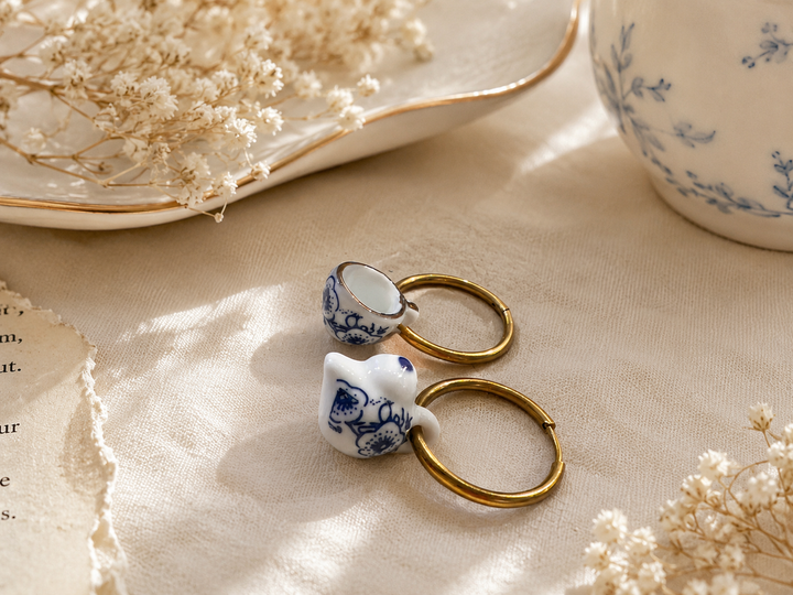 Tea Time Hoop Earrings 🫖✨

Miniature Porcelain Cup Earrings