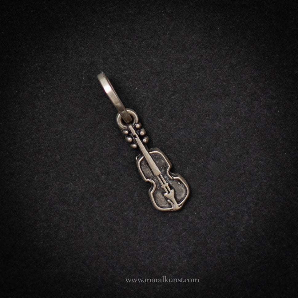 Mexican 925 silver guitar pendant