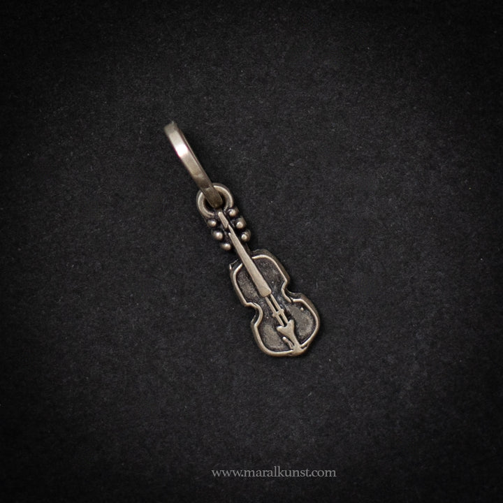 Mexican 925 silver guitar pendant
