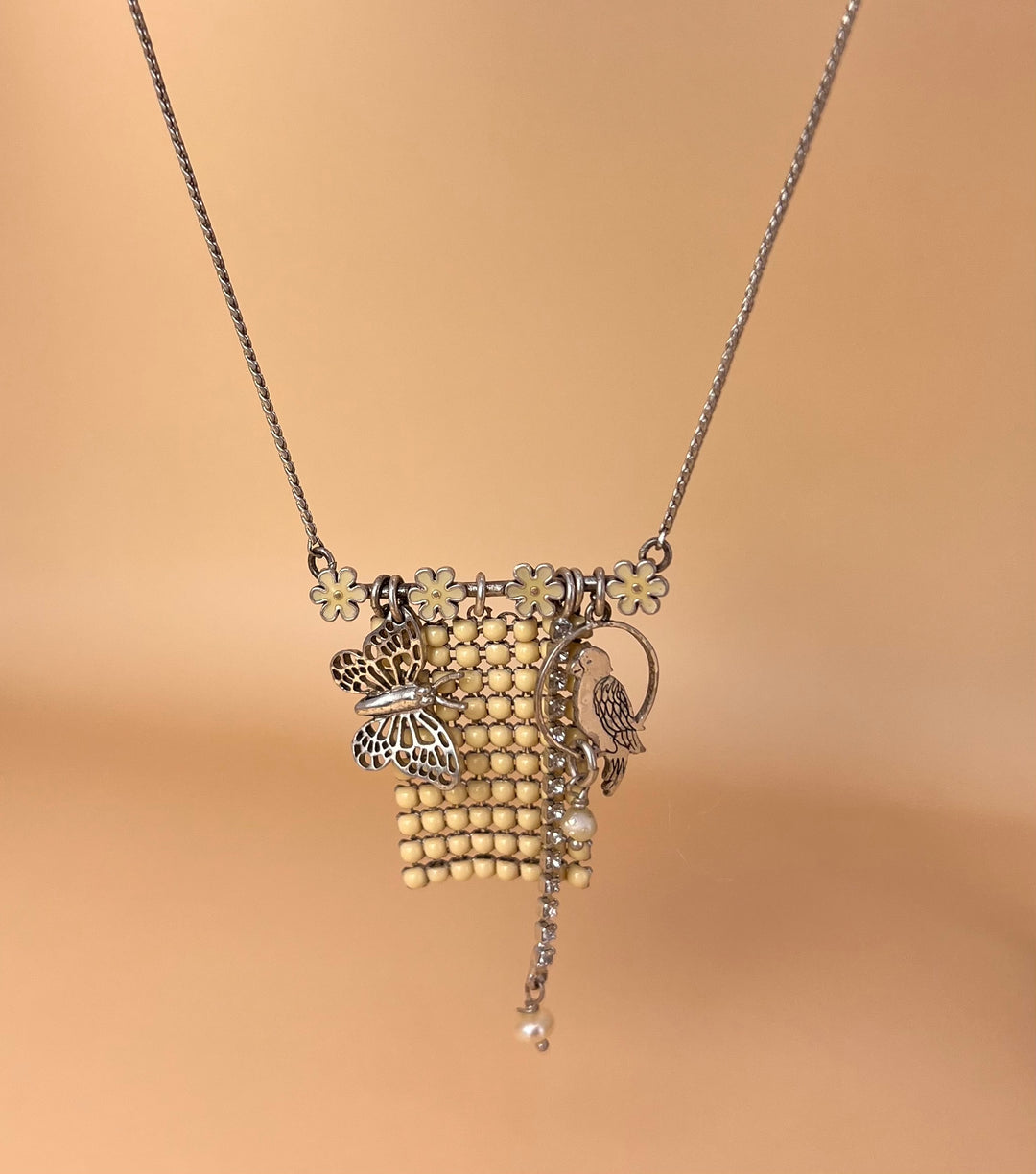 Whispering Garden Necklace🌸🦋🌿🦜