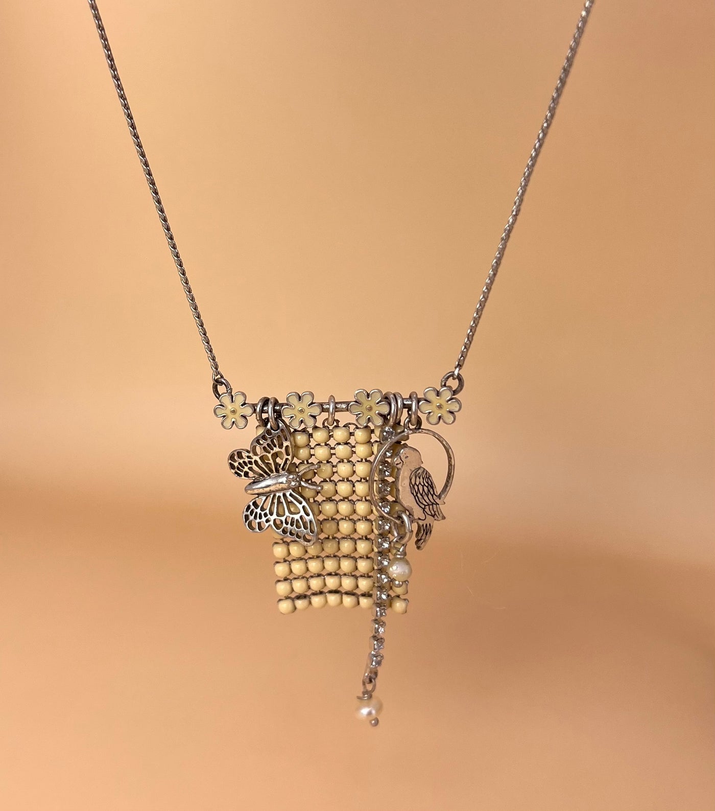 Whispering Garden Necklace🌸🦋🌿🦜