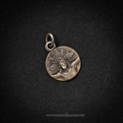 Vintage silver pendant of Jesus