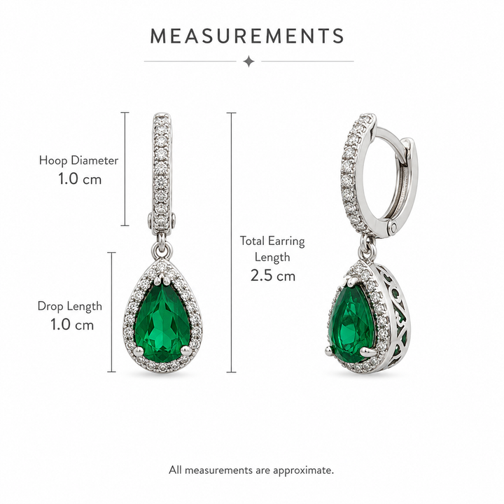 Paraiba-Inspired Teardrop Earrings – 925 Sterling Silver