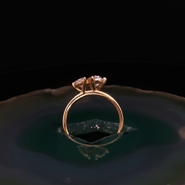 Twin Pear Moissanite Ring – Custom Engagement & Wedding Ring | Gold, Silver & Lab grown Diamond  & Gemstone