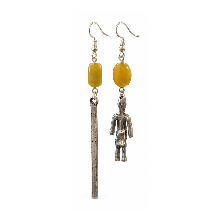 Different Paths – Asymmetrical Jade Earrings | Perfectly Imperfect Collection