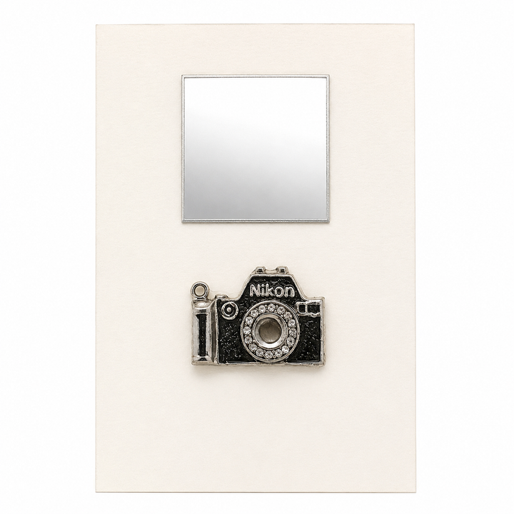 Reflections of Memory – Mirror & Camera Art Postcard | Maralkunst