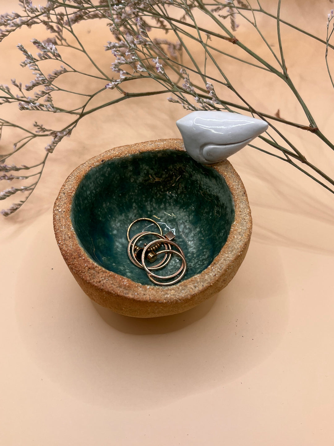 Love bird Handcrafted Ceramic Jewelry Candle display size  8x8x8 cm