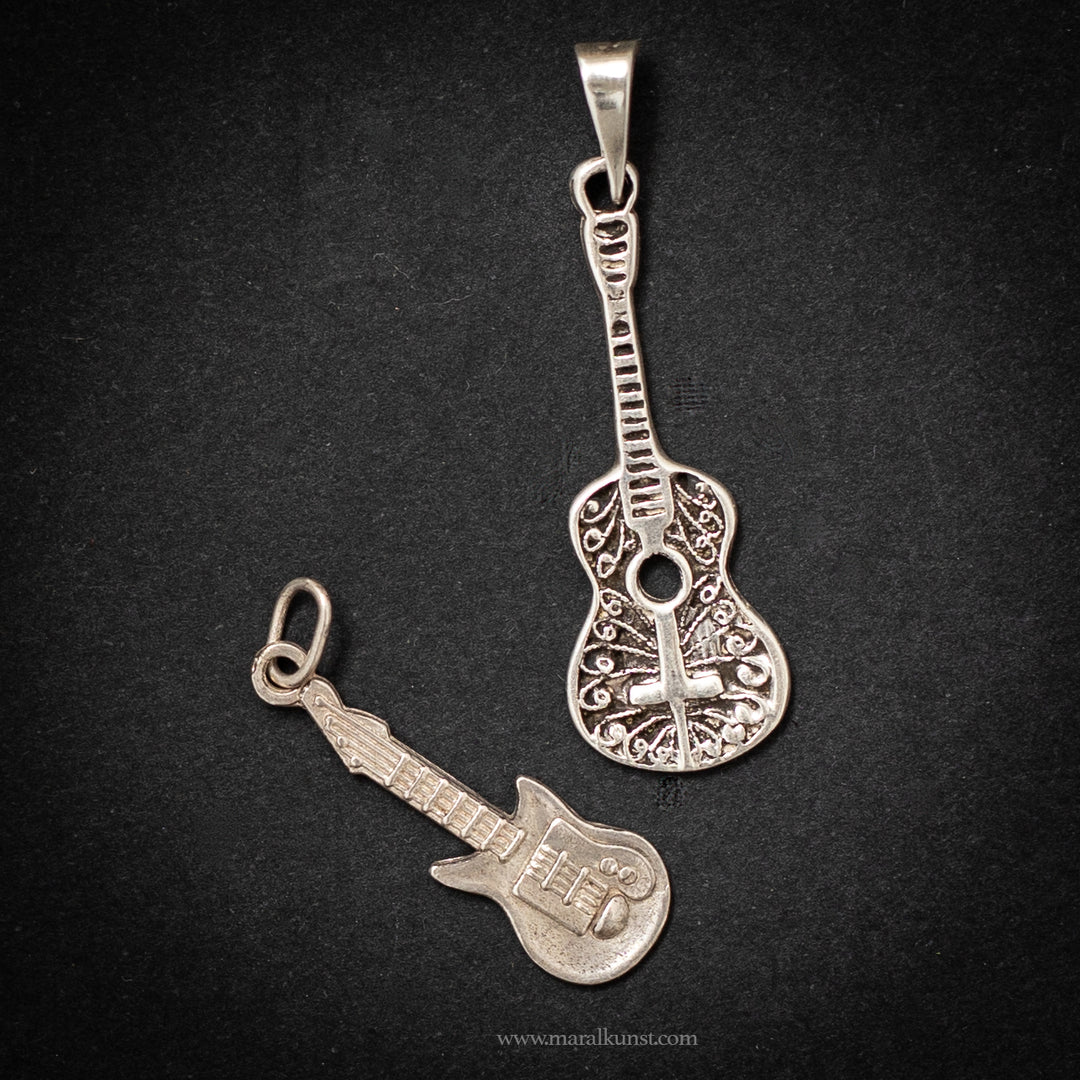 Mexican Guitar 925 Silver Pendant