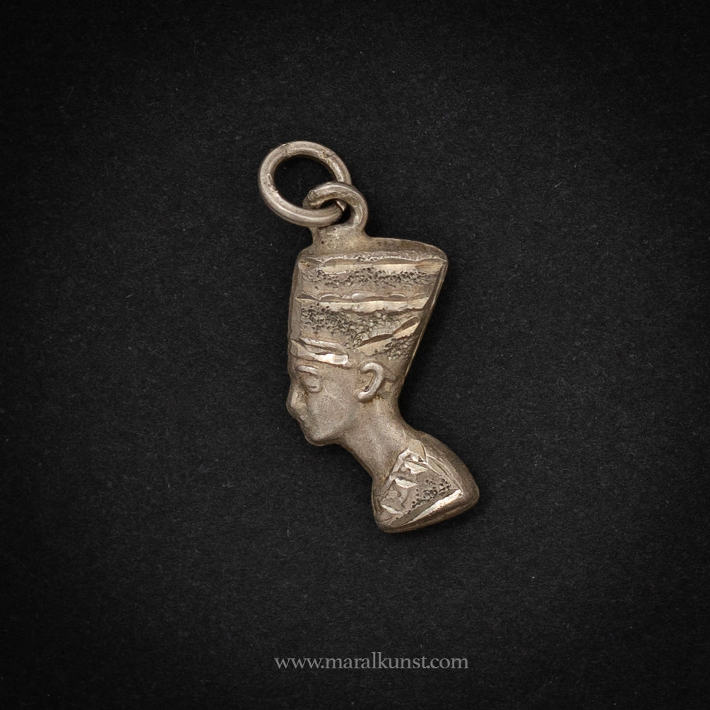 Vintage Ancient Egyptian Queen Nefertiti Pendant Sterling 925Silver