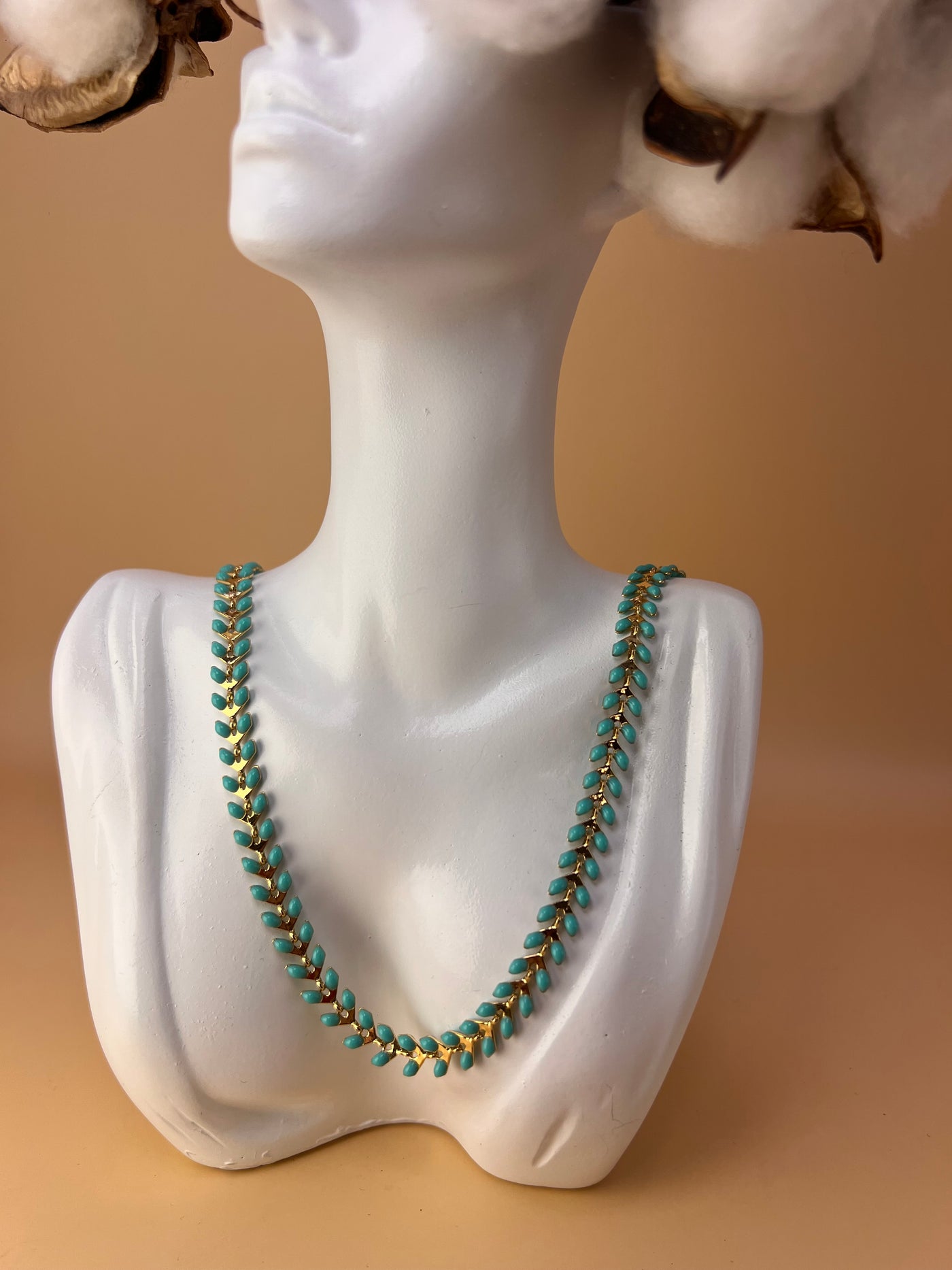 Desert Sky – Turquoise Enamel Necklace | Stainless Steel from Rome