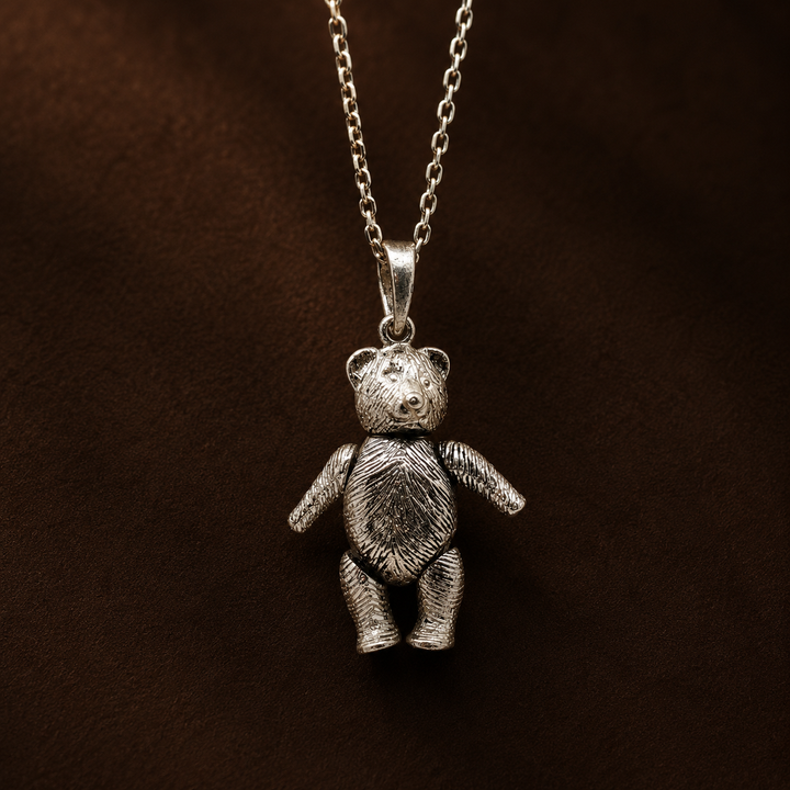 Norwegian Bear Necklace | 925 Sterling Silver Pendant | Scandinavian Design | Norway Souvenir Gift