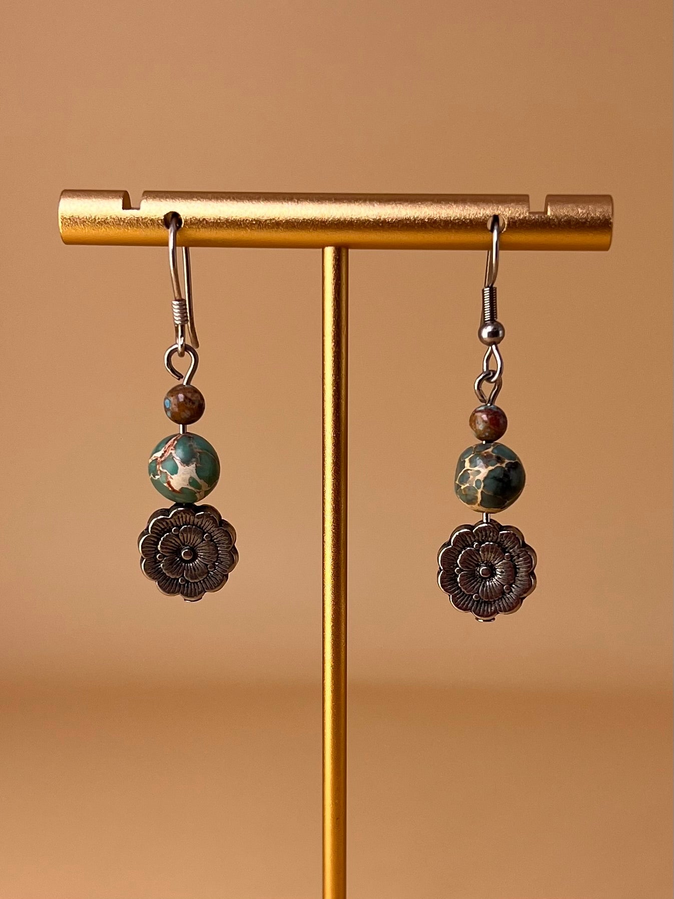 Whispers of Earth – African Turquoise Earrings