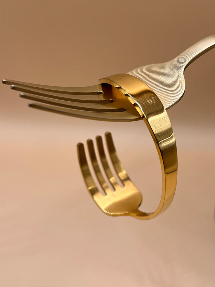 Fork cuff  bracelet goldfilled stainless steel