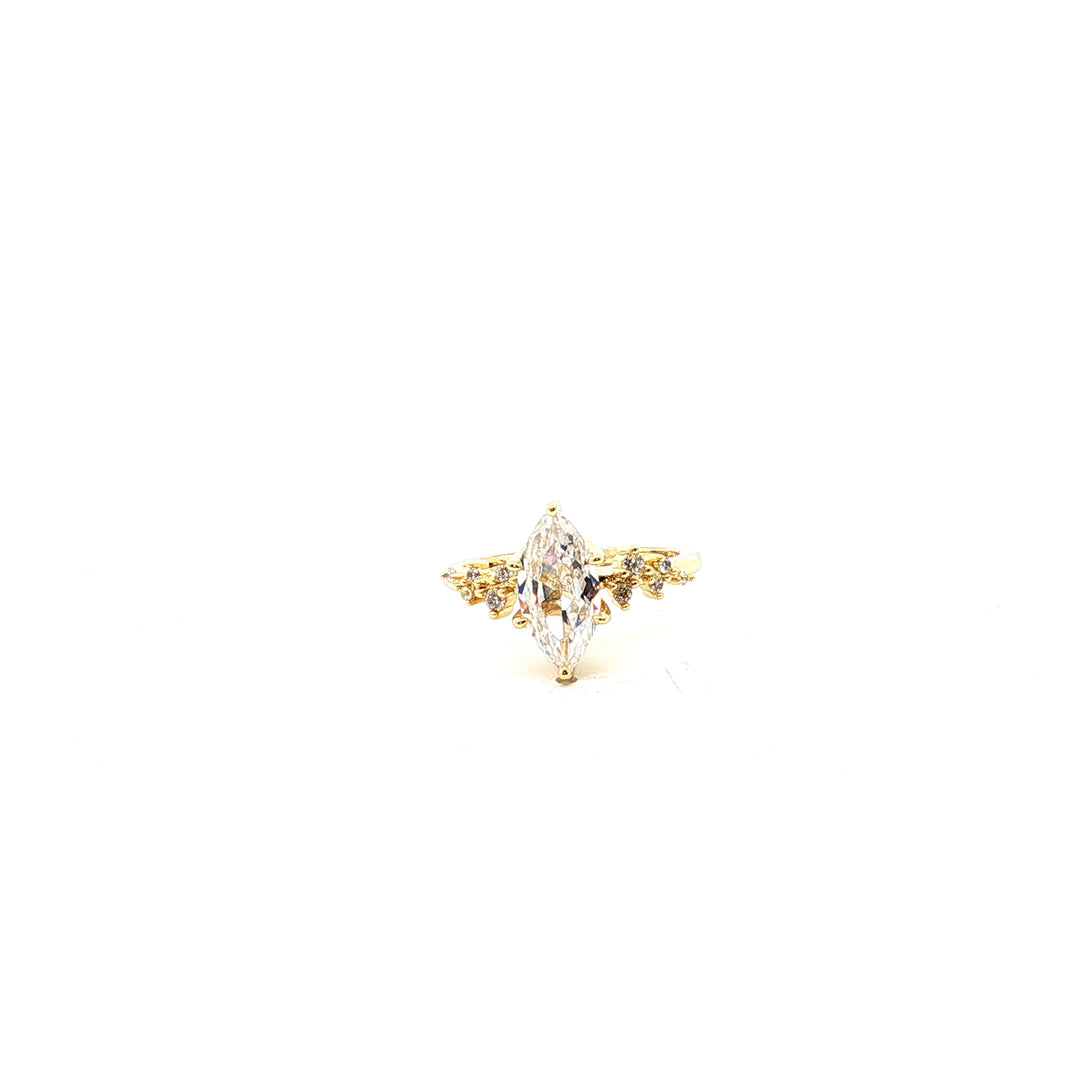 Light Between Us | Cubic Zirconia Engagement Ring in Gold-Plated Sterling Silver