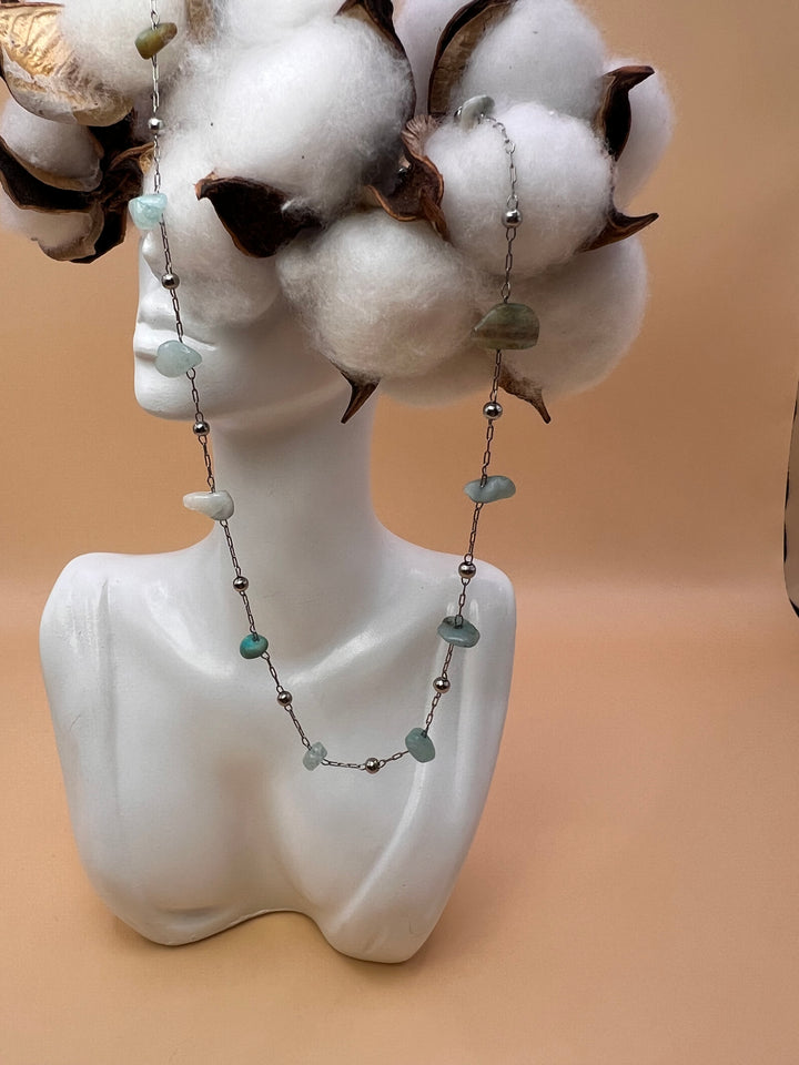 Rise with Grace, Aqua Blue Necklace by Maralkunst