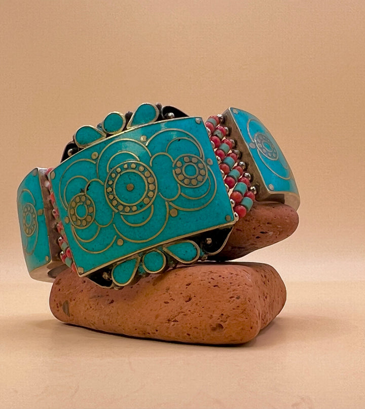 “Spirit of Heritage” – Indian Handmade Statement Bracelet 19cm length 4cm width