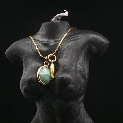 Amazonite Flow – The Golden Fish Necklace