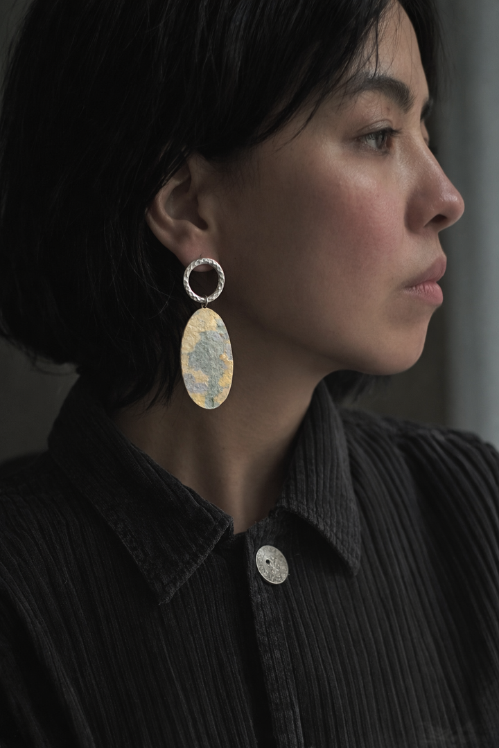 Wear the Wearing – Silver & Papier-Mâché Art Earrings| Not just worn — experienced.