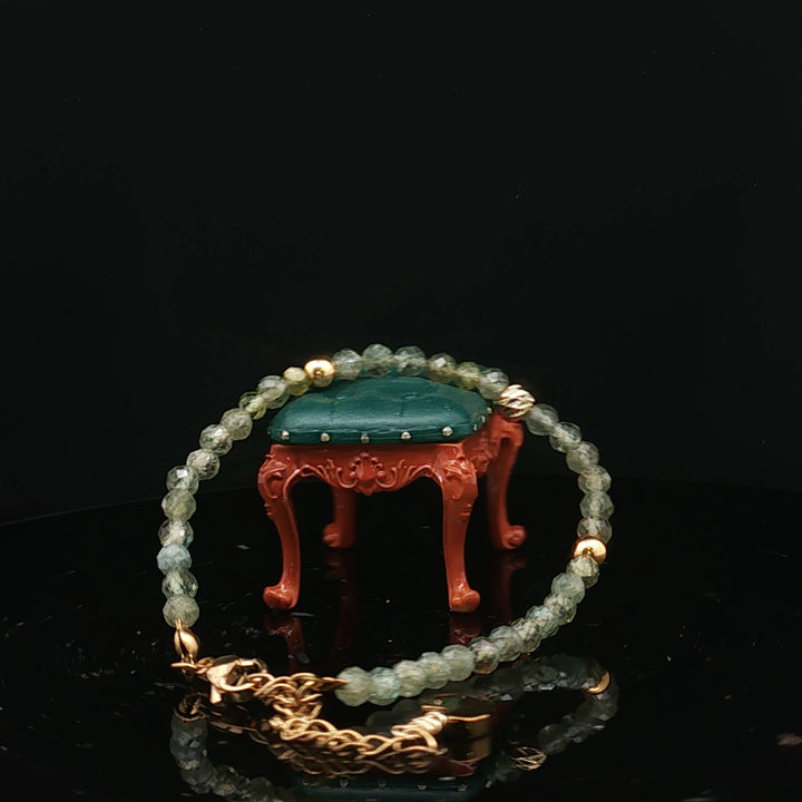 Natural Green Epidote Bracelet – Handmade Healing Stone Jewelry | Growth, Abundance & Emotional Balance