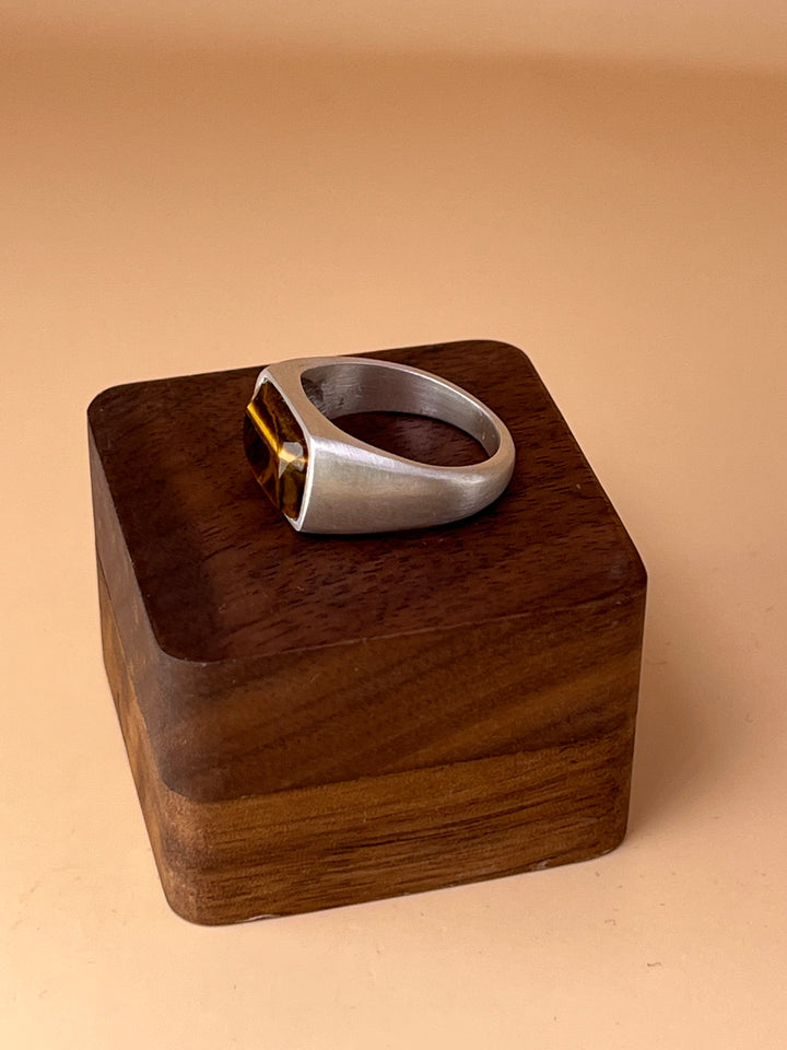 The Eye of Power – Artisan Silver Ring with Tiger’s Eye