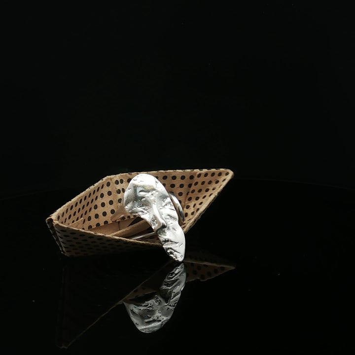 Abstract Face Ring – Handmade 925 Silver Adjustable Art Ring | One-of-a-Kind Sculptural Jewelry