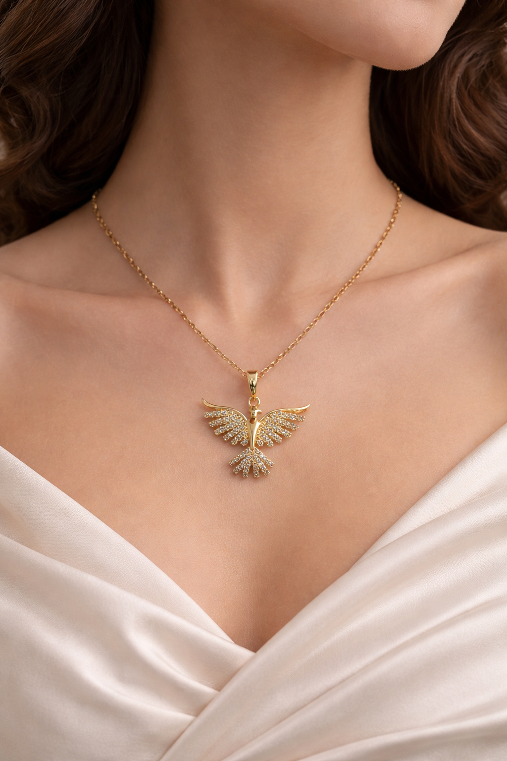 Golden Phoenix – Symbol of Rebirth Necklace From ashes she rises stronger, brighter, unstoppable