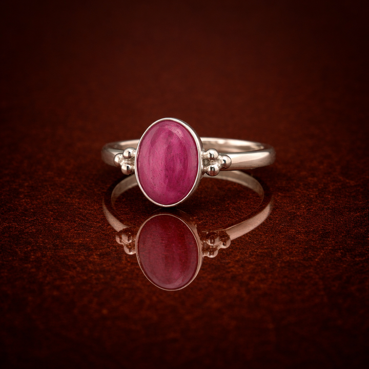 Ruby Ring – Sterling Silver 925 Handmade | Bohemian Gemstone Ring