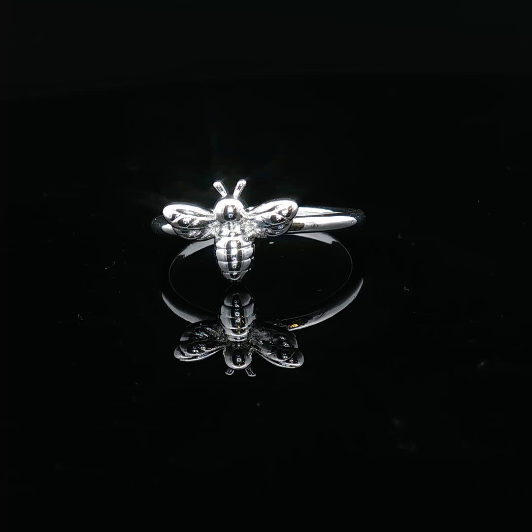 Bee Symbol Silver Ring