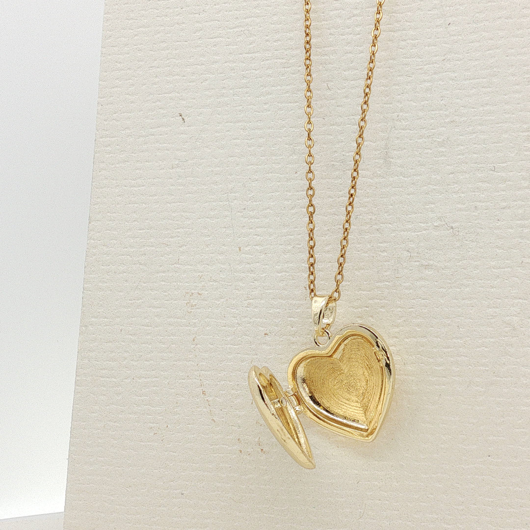 Starlit Heart – 14K Gold-Filled Stainless Steel Medallion Necklace with Zirconia