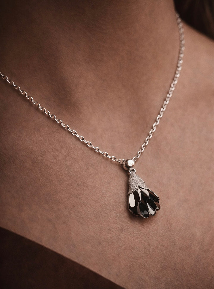 Nargol – Pomegranate Blossom Art Jewelry Set in Sterling Silver 925