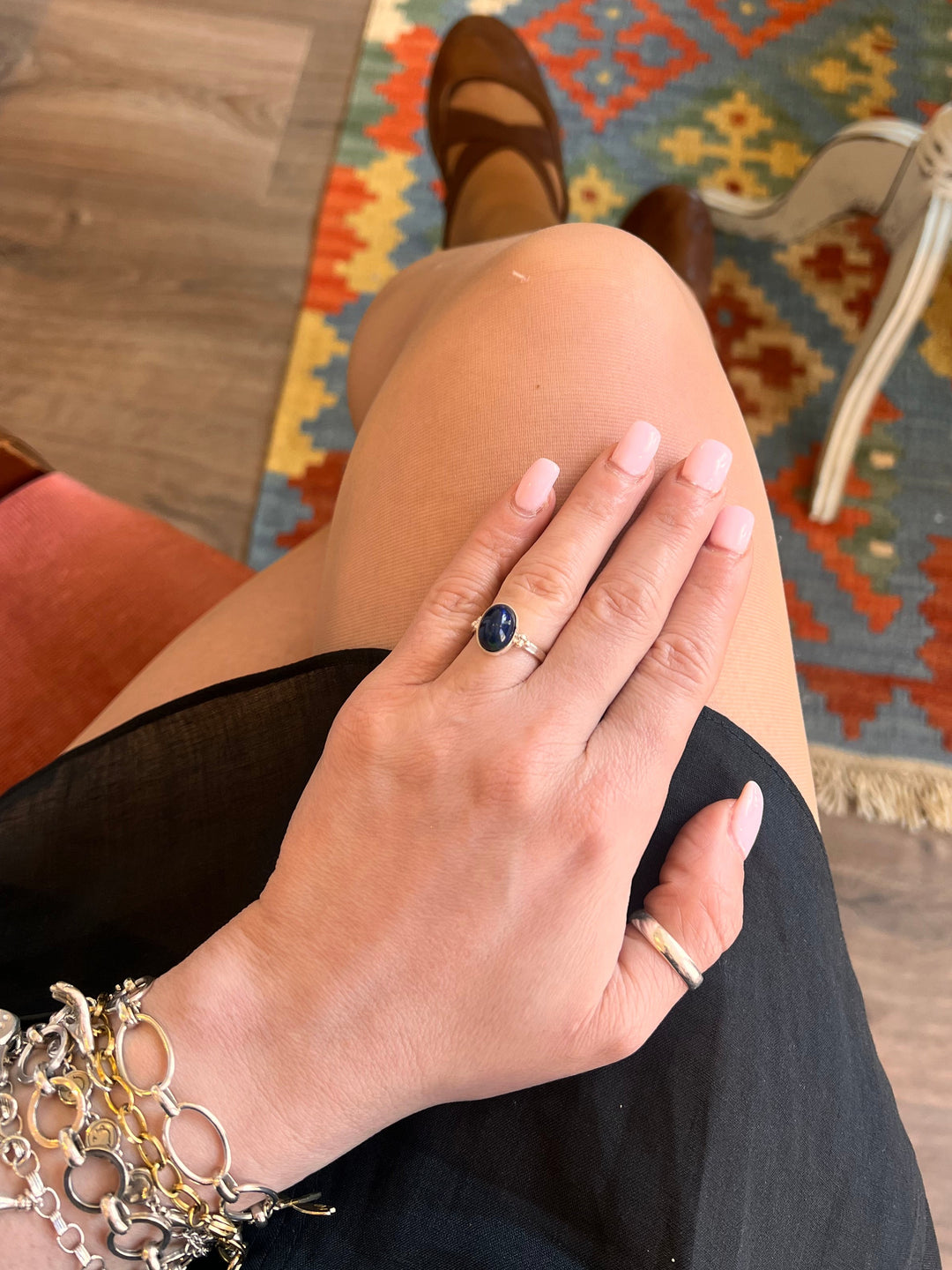Blue Sapphire Ring – Sterling Silver 925 Handmade | Bohemian Gemstone Ring