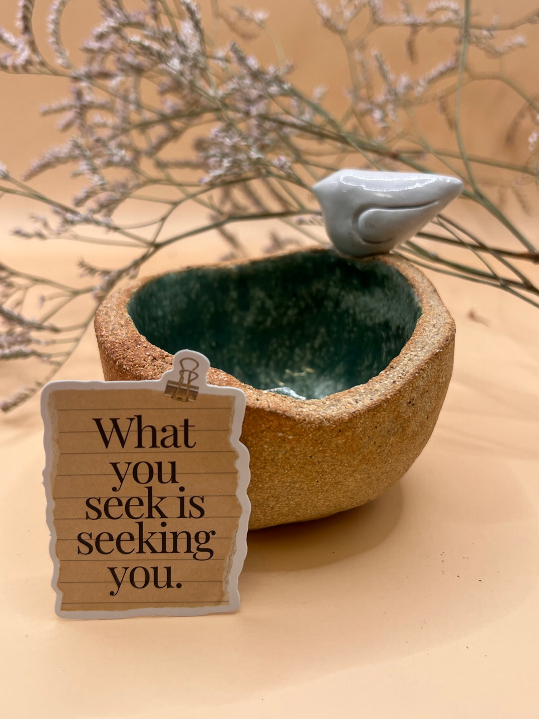 Love bird Handcrafted Ceramic Jewelry Candle display size  8x8x8 cm