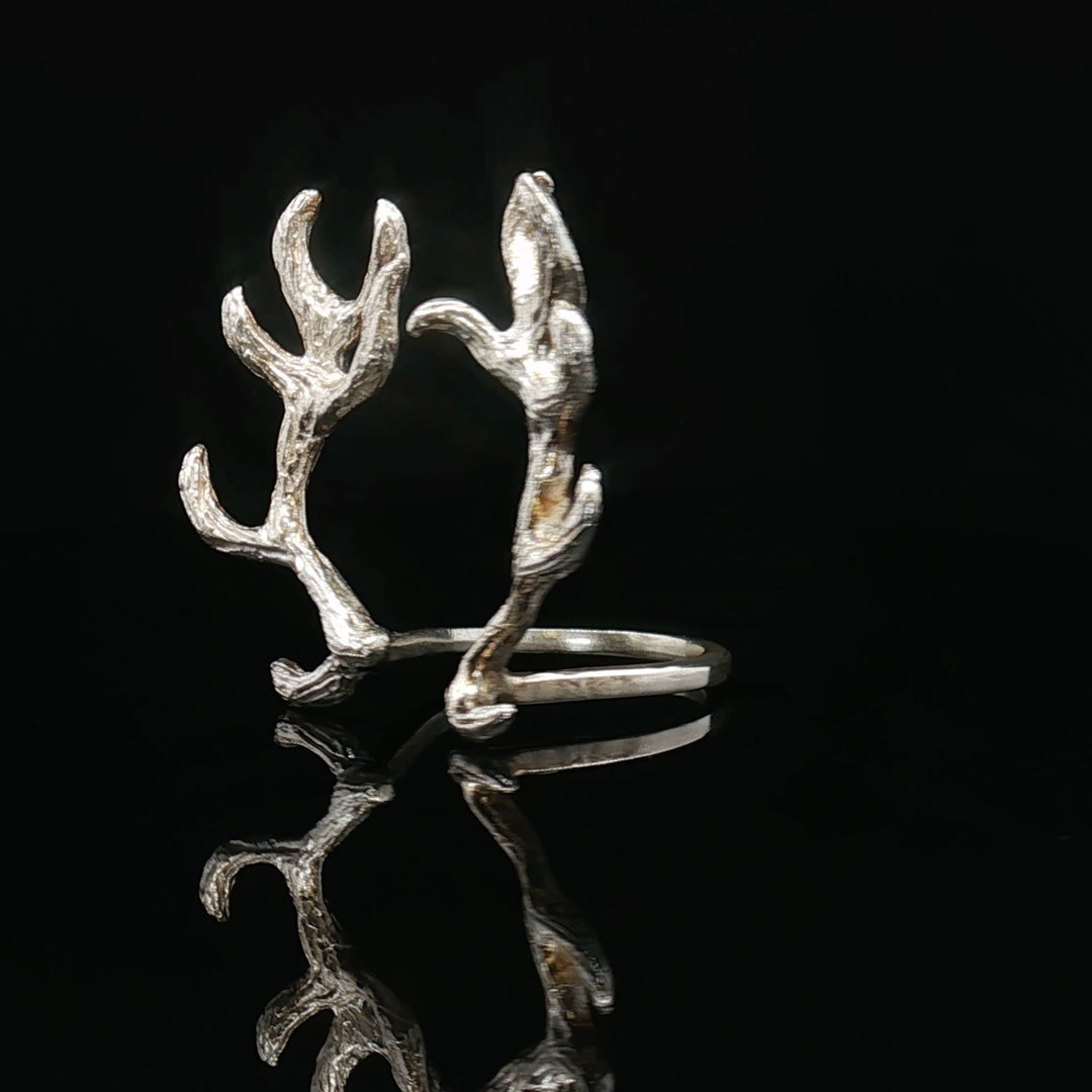 Deer Ring – Handcrafted 925 Sterling Silver | Symbol of Inner Guidance | Iranian Artisan Jewelry by Maralkunst