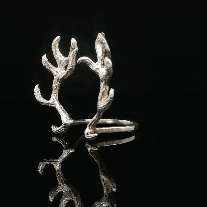 Deer Ring – Handcrafted 925 Sterling Silver | Symbol of Inner Guidance | Iranian Artisan Jewelry by Maralkunst