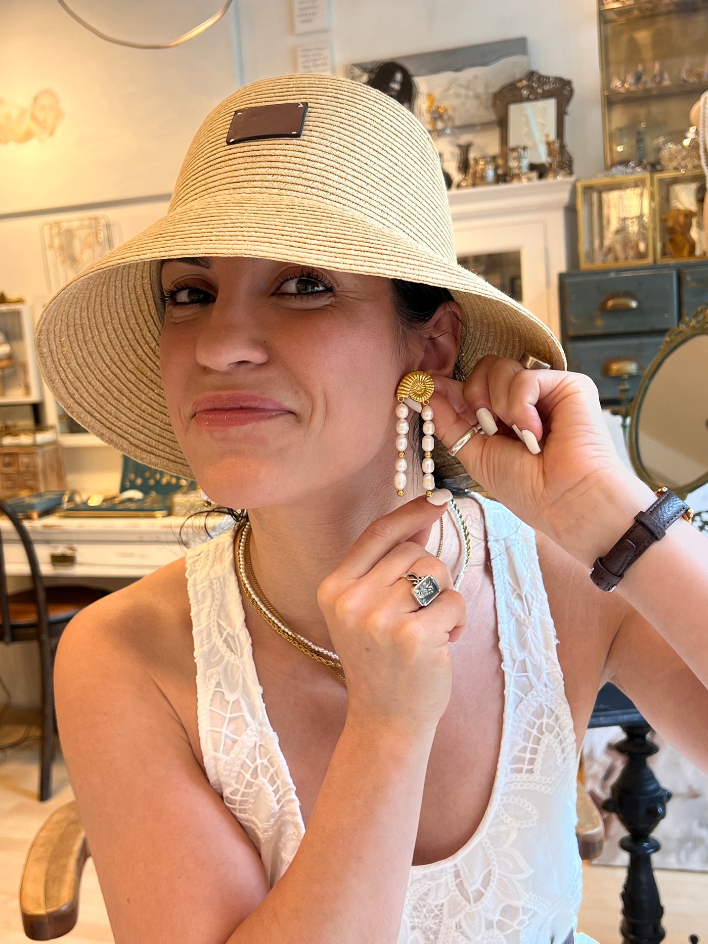 “Drops of Calm” – Freshwater Pearl Earrings