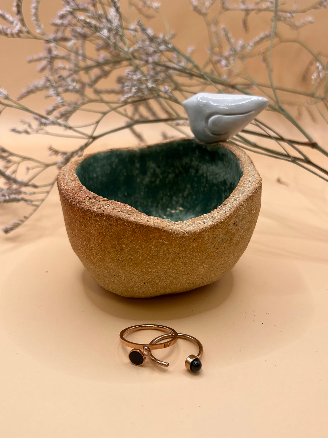 Love bird Handcrafted Ceramic Jewelry Candle display size  8x8x8 cm