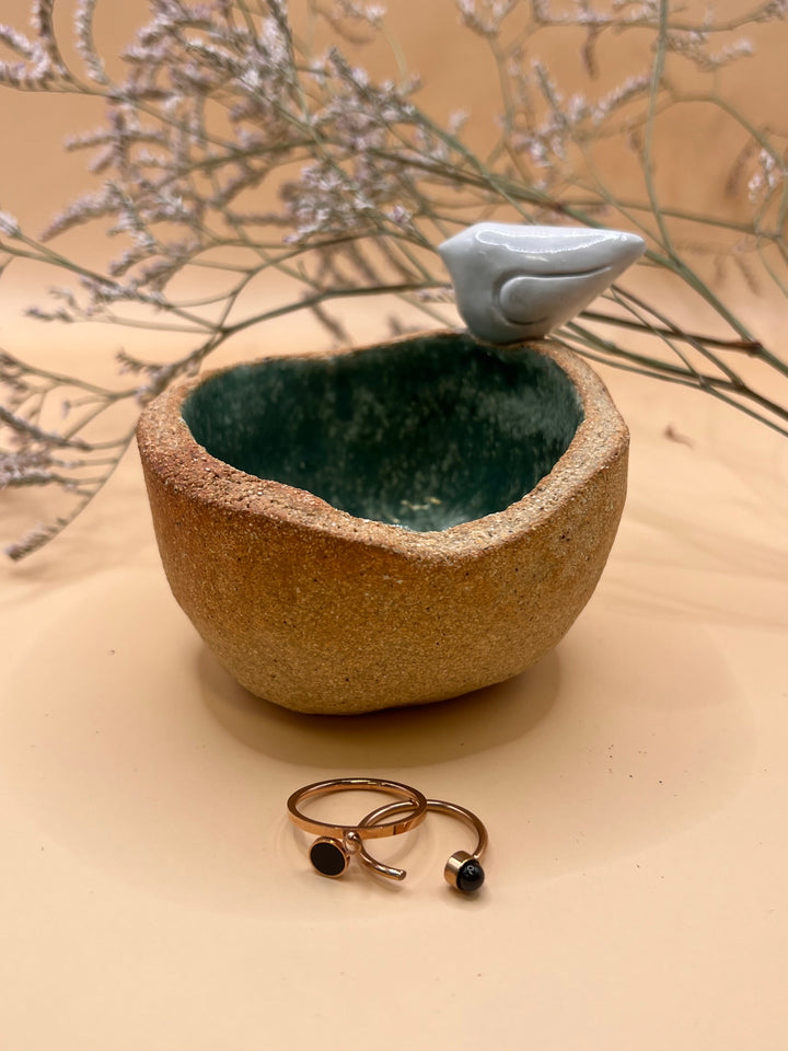 Love bird Handcrafted Ceramic Jewelry Candle display size  8x8x8 cm