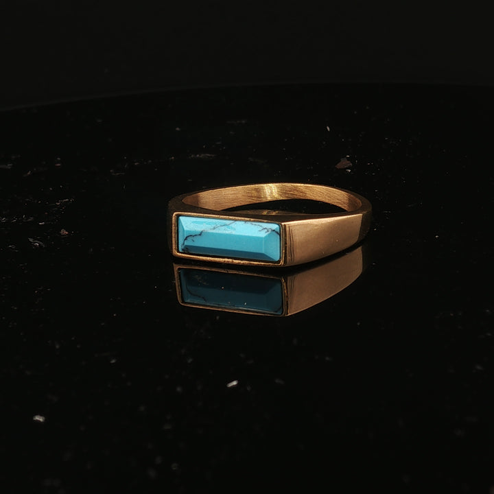 Turquoise Stainless Steel Ring · Men’s & Unisex